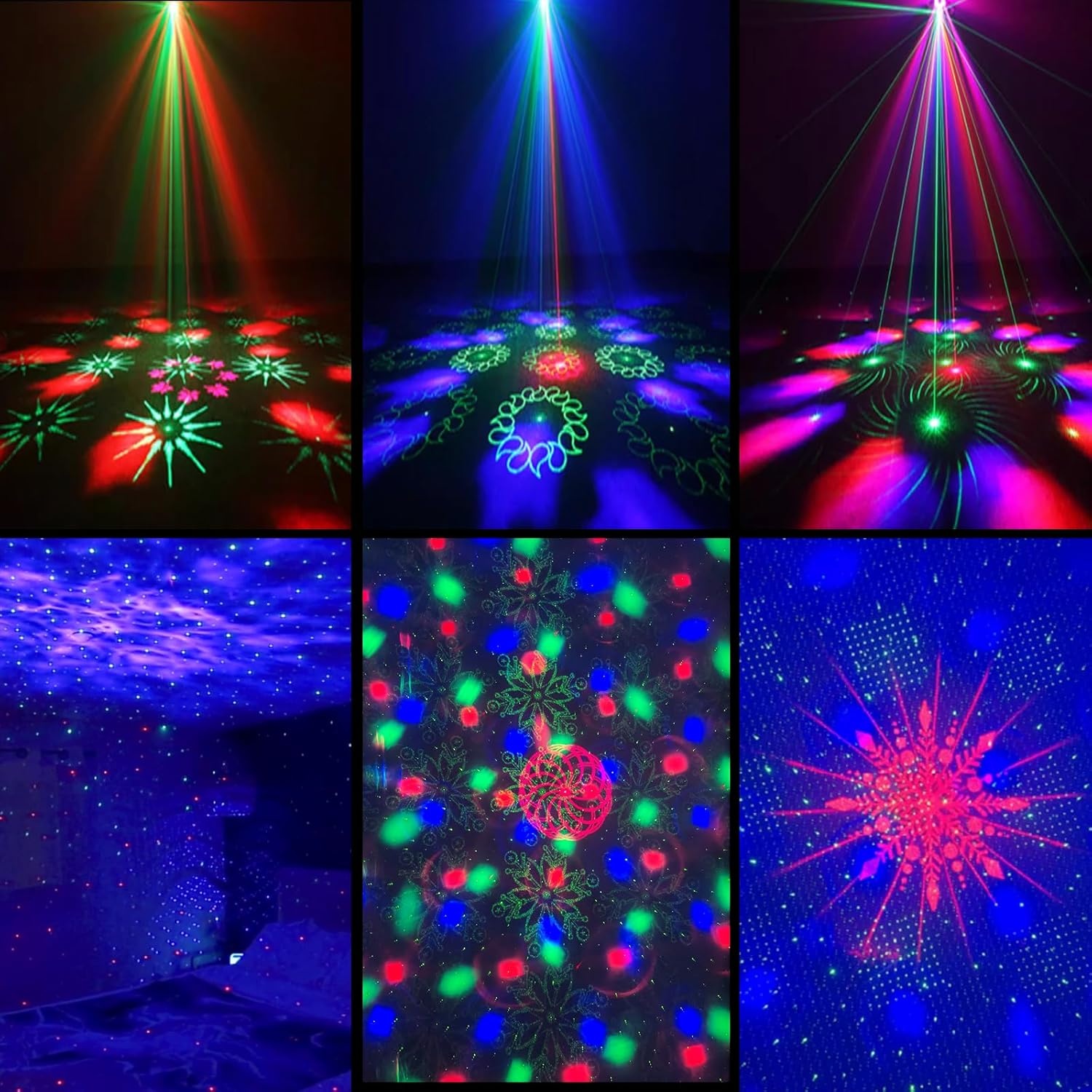 image:imageParty Lights Dj Disco Lights Mini Strobe Stage Light Lighting Accessories Laser Llights Projector with Remote Control for Parties Bar Birthday Holiday Event Live Show Xmas Decorations LightsBLACK 02