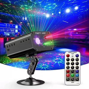 image:imageParty Lights Dj Disco Lights Mini Strobe Stage Light Lighting Accessories Laser Llights Projector with Remote Control for Parties Bar Birthday Holiday Event Live Show Xmas Decorations LightsBLACK 01